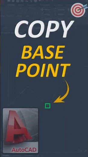 COPY with BASE POINT 🔥 AutoCAD Trick