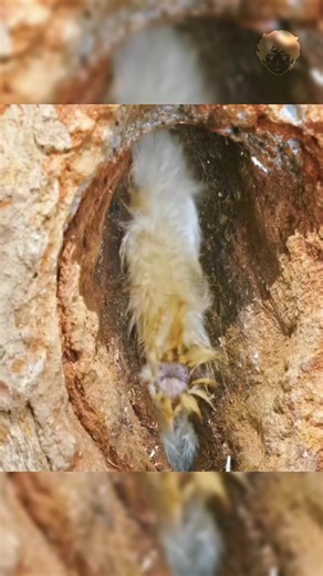 Why Is This Bird Lives Inside a Tree? 🤔 #shorts This bird is pooping straight at your face but she's not doing it to be rude 'cause she's literally trapped inside a tree and physically cannot leave. Here's how she got stuck in there. Deep in the rainforests of Borneo lives the helmeted hornbill and their breeding process is absolutely insane. Before they even become a couple, the male has to catch a bat midair and bring it to her as a gift to prove he can provide. If she accepts, they're partne