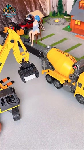 Asmr Unboxing & Review Crane Truck & Cement Mixer Truck Zin Cars