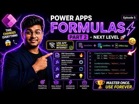 Power Apps 2026 Advanced | Offline Apps⚡| PDF, UDF, UDT | Part2
