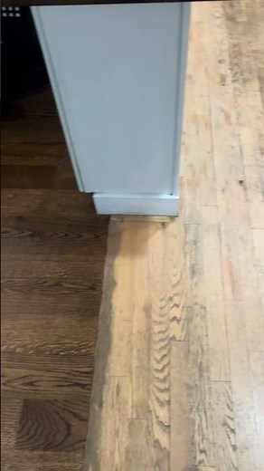 Before Sanding & Staining to Match Kitchen Hardwood Floors to The Rest of Existing Wood Flooring