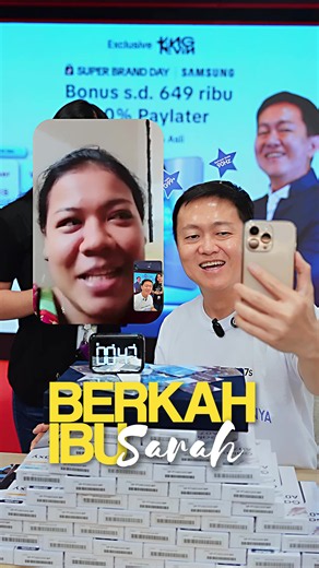 Bukti nyata berkah buat Kak Sarah dari Medan setelah checkout Samsung Galaxy A07s!📱Nggak pakai lama, langsung dikirimin bonus logam mulia 0,5 gram sama King Kevin! Real dan no tipu-tipu, langsung berkah senangnya dapet HP baru sekaligus investasi emas! ✨ Mau ikutan hoki dan dapet berkah melimpah kayak Kak Sarah? Yuk, buruan join dan check-out produknya di LIVE KING KEVIN kita sekarang juga! 🛒🔥 #CeritaGalaxy #SuperBrandDay ​#SamsungGalaxyA07s ​#RekomendasiHP ​#KingKevin