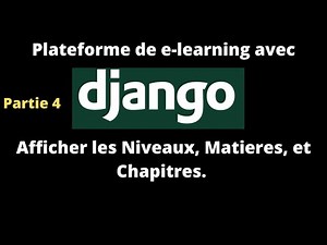 Plateforme de e-learning avec django affichage des données #4 | projet django-python