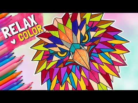 👉 Relaxing Marker Coloring ASMR | Geometric Coloring Page (Free Printable)