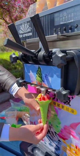 Color Changing Softy Ice Cream 🍦✨Triple Color Ice Cream Twist 😍