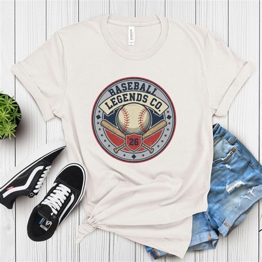 Vintage Baseball Legends Graphic Tee, Retro Sports Shirt - Etsy