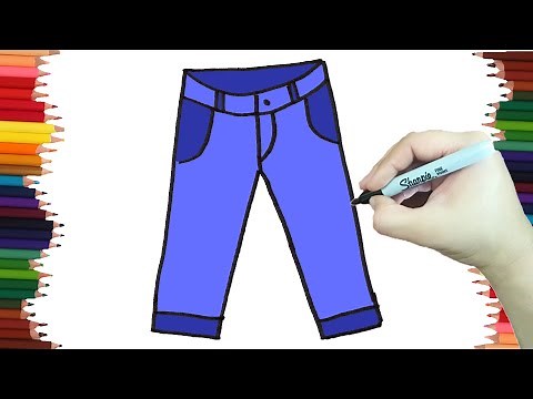 How to draw a pair of pants step by step and very easy - Coloring Pages