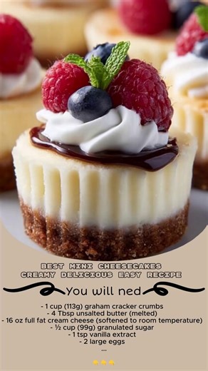 Easy Mini Cheesecakes Recipe for Delightful Treats