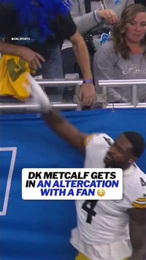 DK Metcalf got into it with a fan in Detroit during the 2nd quarter #nfl