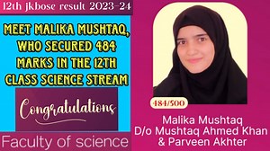 Meet Malika Mushtaq, Who Secured 484 Marks In The 12th Class Science Stream | 𝗣𝗢𝗢𝗡𝗖𝗛 𝗟𝗜𝗩𝗘