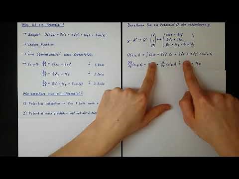 Potential eines Vektorfeldes berechnen