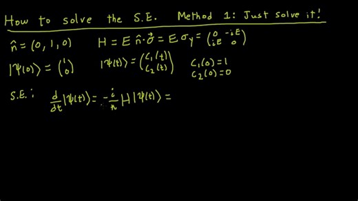 量子自旋(5)- Schrödinger's Equation & Matrix Exponentiation
