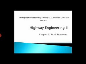 Highway Engineering II , lecture 1