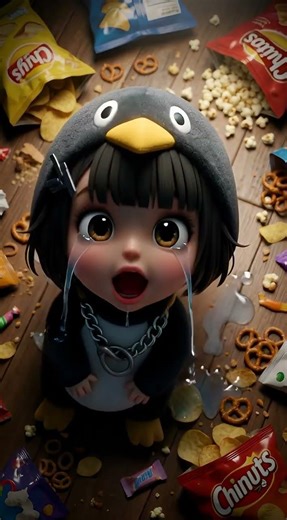 This time: she was crying… but not for long 😳