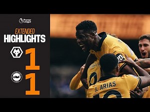 Superb Munetsi strike but it ends level | Wolves 1-1 Brighton | Extended Highlights