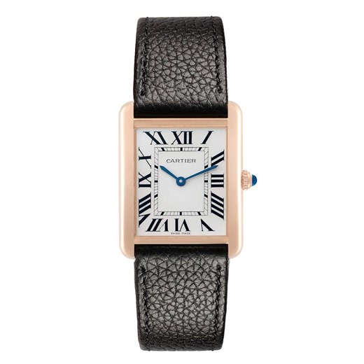 Cartier Tank Solo XL Automatic Stainless Steel Rose Gold Case Euro Gra