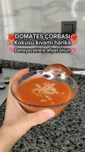 🍅DOMATES ÇORBASI TARİFİ🍅Kremasız kolayca hazırlayabileceğiniz tarif👇🏻 #kolaytarif #domatesçorbası