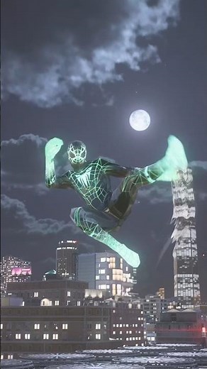This suit looks awesome in the midnight | Marvel Spider Man 2 PS5 Smooth Gameplay