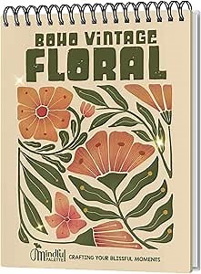 Floral Flower Coloring Books for Adults Relaxation - Stress Relief, Mindfulness Adult Coloring Book - 30 Flowers Nature Designs, Spiral Bound, Thick Paper for Markers, Relaxation Gifts for Woman