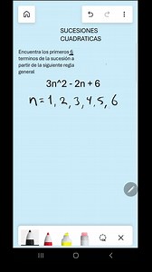 Sucesiones Cuadráticas, en este ejercicio se explica como obtener los terminos de la sucesion a partir de la regal general o expresión algebraica #facebookreel | El Profe Carlos