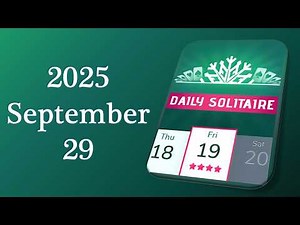 Daily Challenge Solitaire Solution September 29 2025