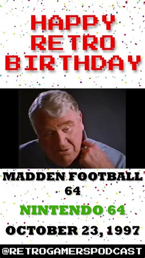 Happy Birthday to Madden Football 64 on the Nintendo 64!