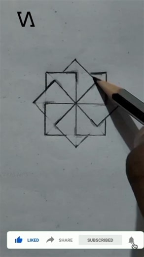 Easy 3d optical illusion drawing #vikasarts #shorts #3d #youtubeshorts