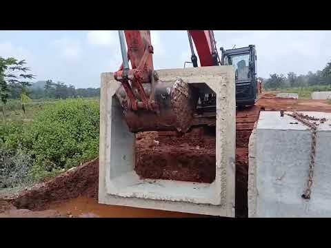 Precast box culvert installed