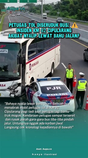 Kronologi Bus Primajasa Tabrak Mobil Petugas di Tol Cipularang KM 92