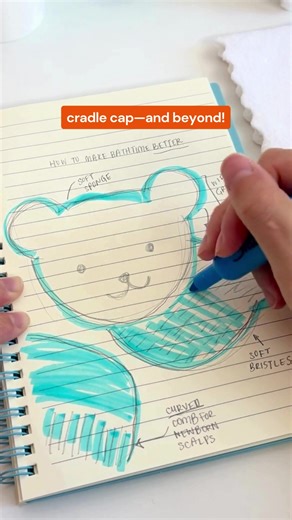 Made for baby’s delicate scalp. 🧡 #oogiebear #babycare #parenting #cradlecap