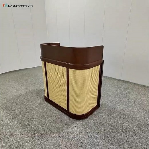 Retro Wooden Reception Desk--The Office Space of the Retro Trend "The Master of Texture".#furniture