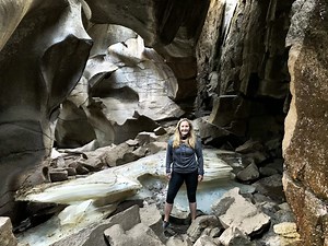 Hike to Ice Caves, Waterfall and Erratics on Grottos Trail Near Aspen, Colorado