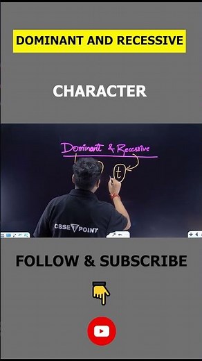 What is Dominant and Recessive Character? #biology #cbseclass10 #science #sciencefacts #shorts