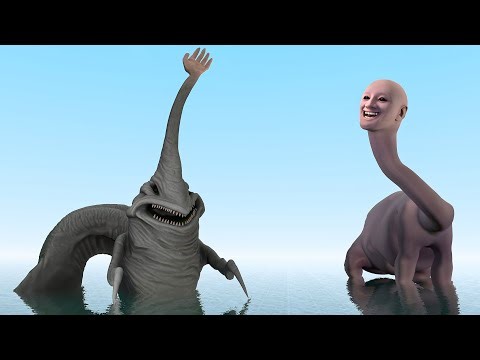 NEW HAND SEA MONSTER VS WE SWAM TOO FAR IN THE OCEAN! WHO IS STRONGER?! — Garry’s Mod