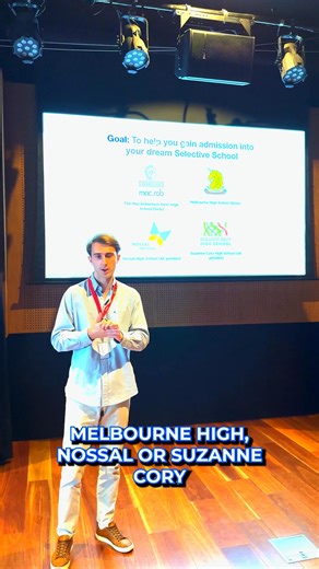 ⚠️ Attention: Parents of Year 7 & Year 8 Students Hoping To Get Into Melbourne High, Mac.Robertson Girls, Nossal or Suzanne Cory. We are running a free information session this week on “How To Help Your Child Get Into Melbourne High, Mac.Robertson Girls, Nossal or Suzanne Cory” for parents that want to maximise their child's chances of success. Click here to register: https://www.selectentryaccelerator.com/free-info-session In this session we’ll be covering… • How the selective entry process wor