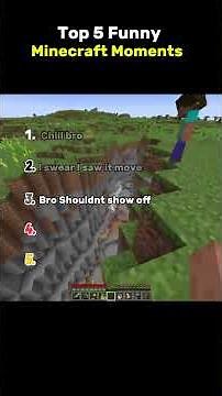 Top 5 Funny Minecraft Moments #minecraft #top5 #memes #ranking #minecraftbuilding #funny #meme #edit