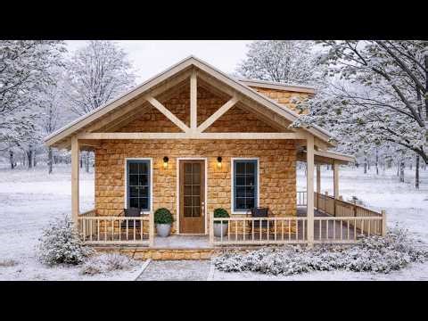 20' x 23' (6x7m) Why This Small Stone Home Feels So Warm and Timeless| Exploring Tiny House