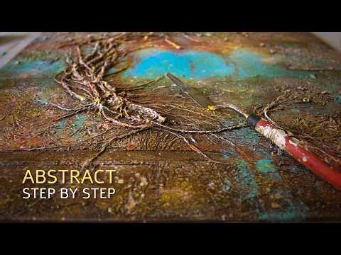 Easy Step by Step Guide to Painting Abstract Organic Earthly Textures | Abstract 32