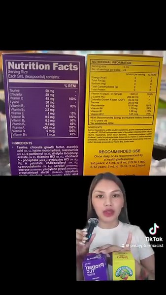 Bukod sa parehas may content na TLC (Taurine, Lysine at Chlorella) ito pa ang pagkakapareha ng Propan TLC at Cherifer for kids. #PinayPharmacist 💊 | Karenn C. - Pinay Pharmacist