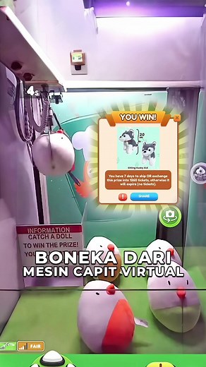 Dapat Boneka Lucu dari Mesin Capit di HP