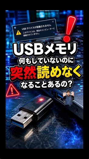 USBメモリ何もしていないのに突然読めなくなることあるの？