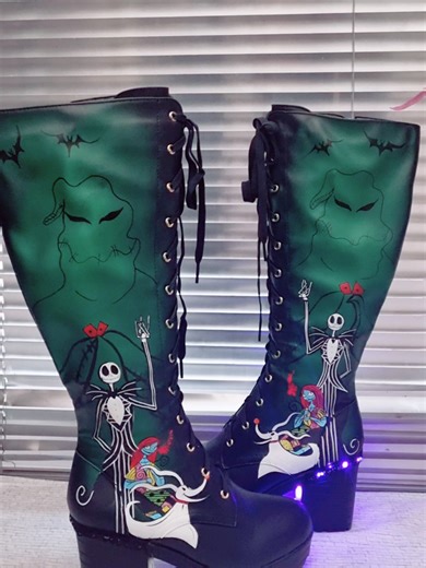 Light Up Nightmare Before Christmas Calf Boots