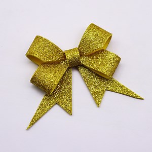1.5M views · 35K reactions | Amazing DIY Glitter Foam Bow Making tutorial for Christmas Decor. It's very simple and easy Ribbon Hair Bow Making Instruction. | Colors Paper | Facebook