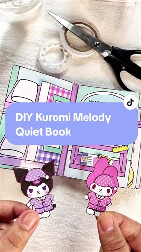 DIY Kuromi Melody Quiet Book#diyquietbook #quietbook #diyproject #bukusenyap #安静书 #安静书制作 #belisini👜 #kidtoyreviews
