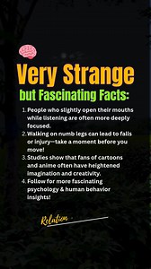 3.3K views · 16 reactions | 易 Very Strange but Fascinating Facts: #StrangeFacts #MindBlown #DarkPsychology #BehavioralScience #StayCurious | Relation & Love Fact | Facebook