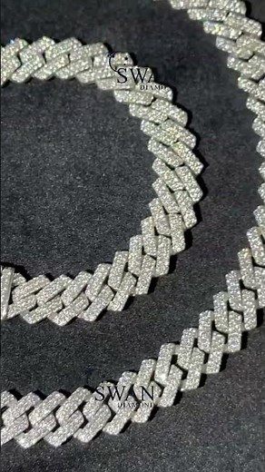 🔥 Custom Cuban Diamond Chain Unboxing | Iced-Out Cuban Link Chain | Swan Diamond 💎✨