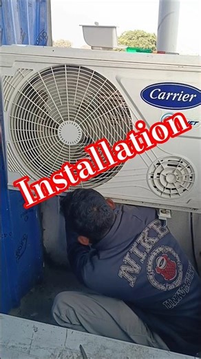 carrier split ac installation vlog | split ac installation | ac wala video #hvacrepair #acrepairing