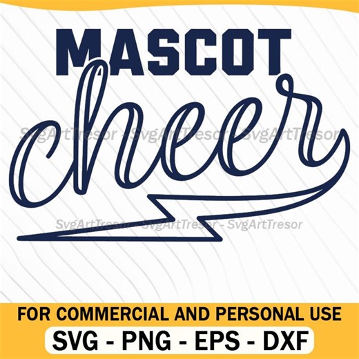 Mascot Cheer Athletic Lightning Bolt Script Font Svg - Etsy