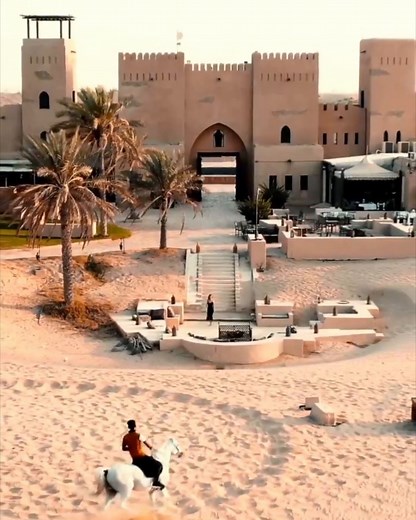 Take a break from Dubai’s cityscapes and make your way to the luxury desert fortress camp IG/saharadxb, a hidden gem in the middle of the desert. 📸 IG/umutilkaya #VisitDubai | Visit Dubai