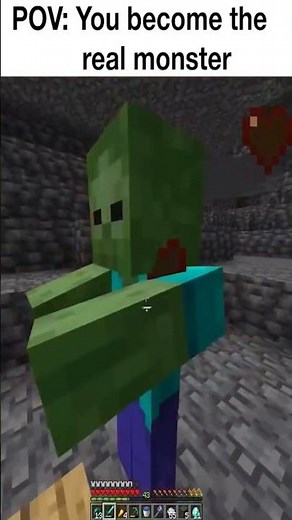 POV: You Became the Real Monster 😈🗿 #minecraft #shorts #viral